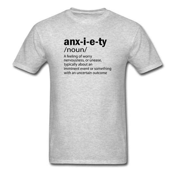 Unisex- Anxiety Defined - heather gray