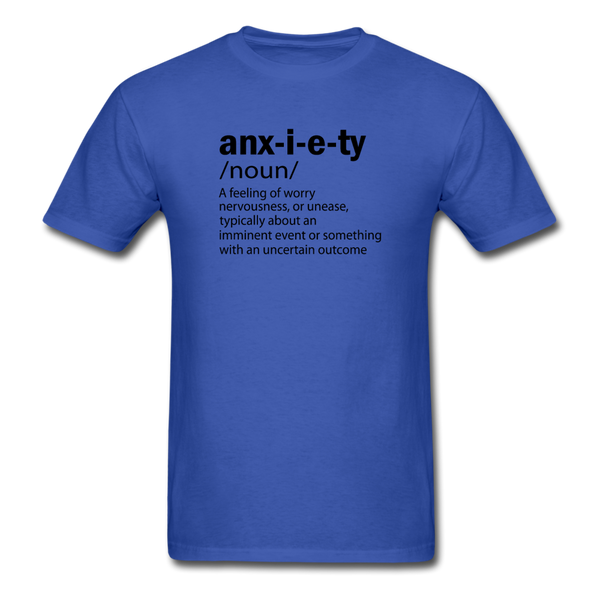 Unisex- Anxiety Defined - royal blue