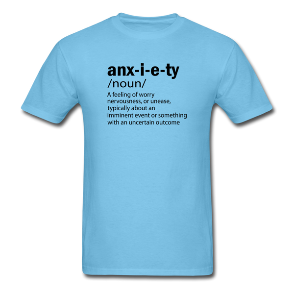 Unisex- Anxiety Defined - aquatic blue