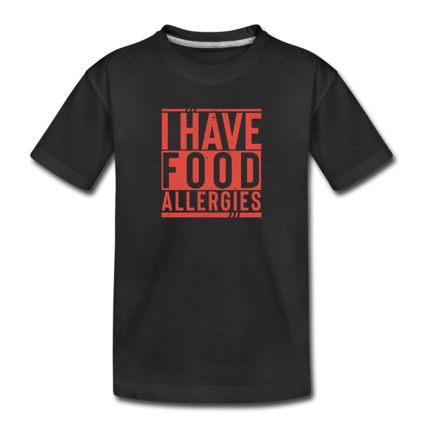 Youth- I Have Food Allergies - black