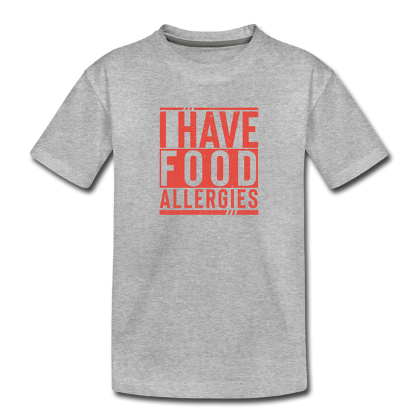 Youth- I Have Food Allergies - heather gray