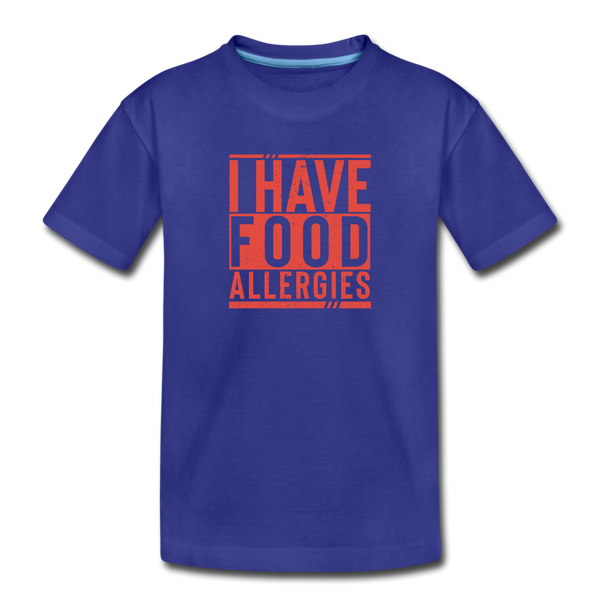 Youth- I Have Food Allergies - royal blue