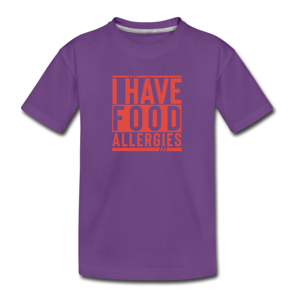 Youth- I Have Food Allergies - purple