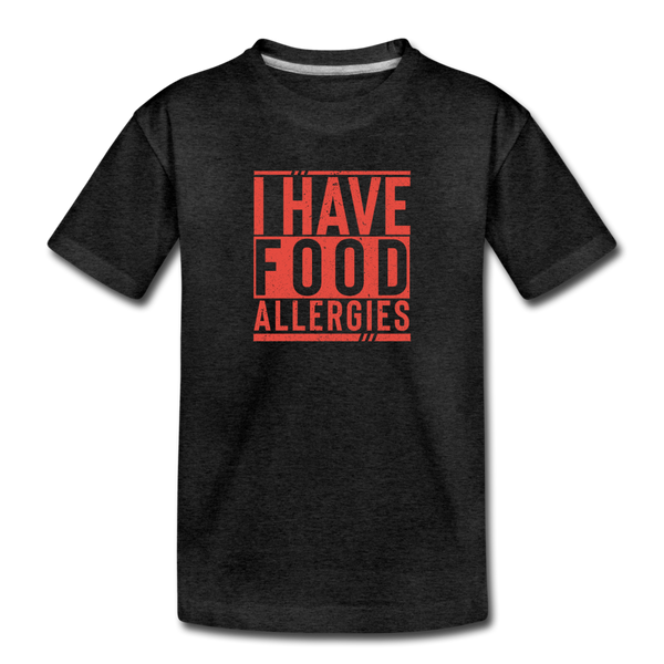 Youth- I Have Food Allergies - charcoal gray