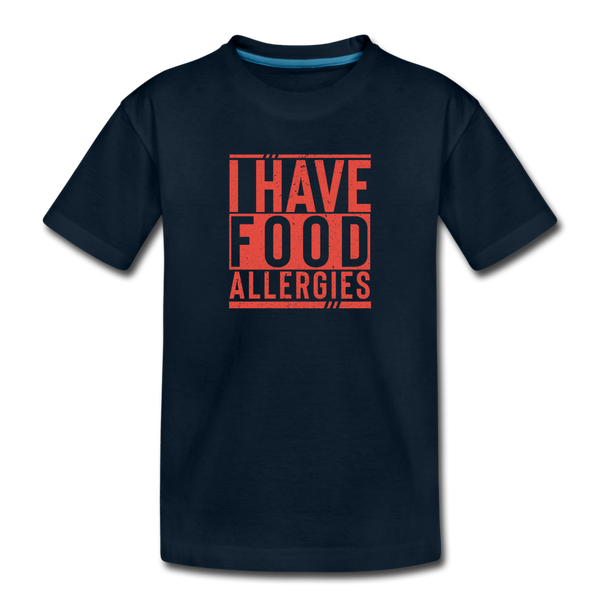 Youth- I Have Food Allergies - deep navy